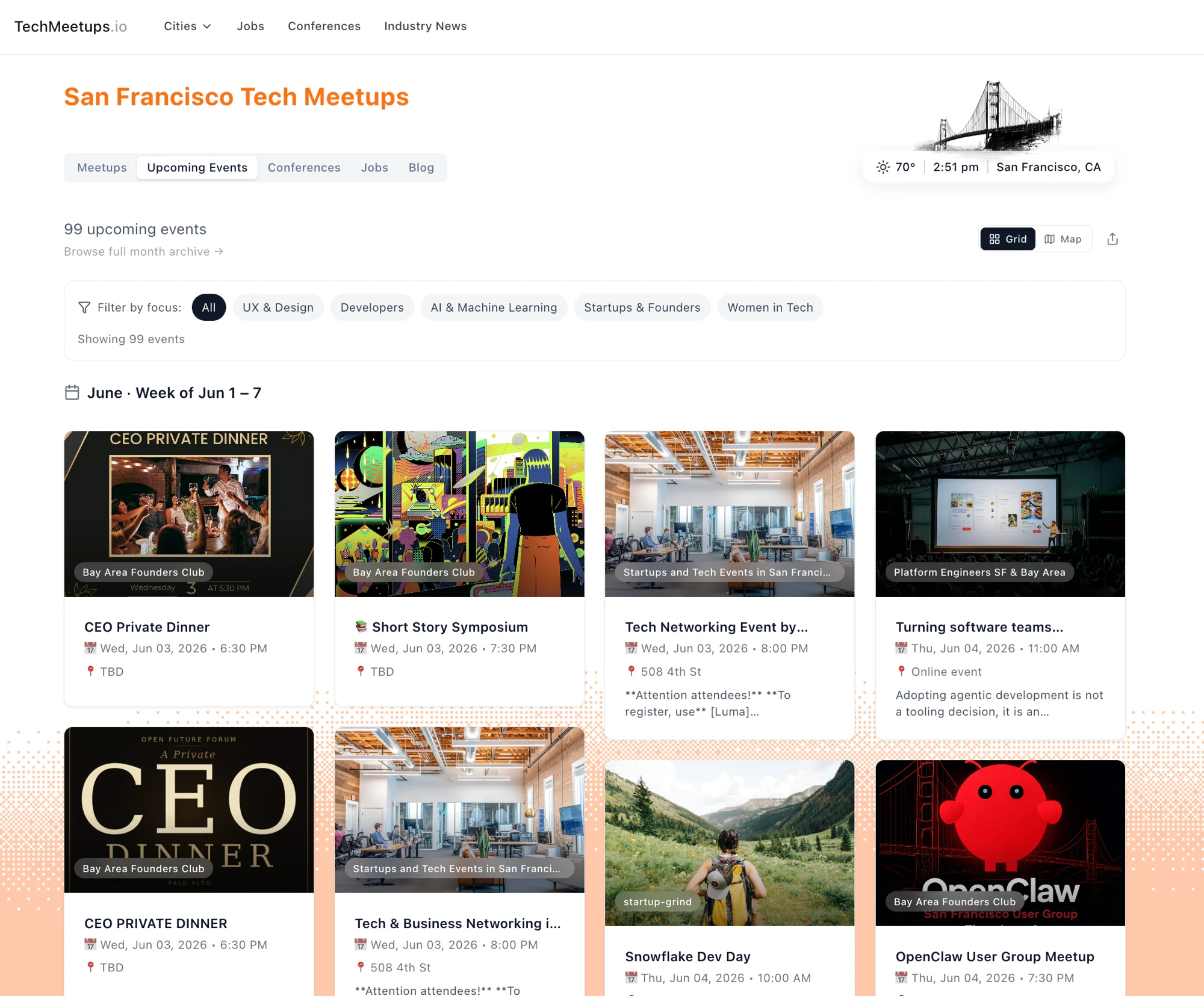 Tech Meetups — preview